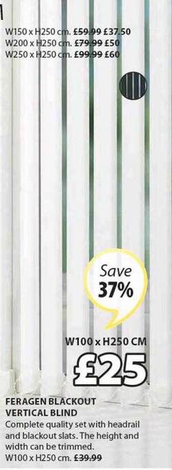 JYSK Feragen Blackout Vertical Blind offer
