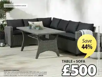 JYSK Table, Sofa offer