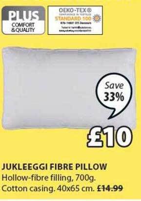 JYSK Jukleeggi Fibre Pillow offer