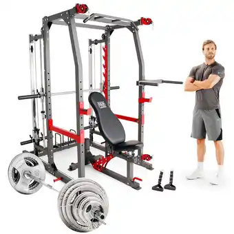 Costco Marcy SM-4903 Smith Machine and Bench with 140kg Olympic Weight Set offer