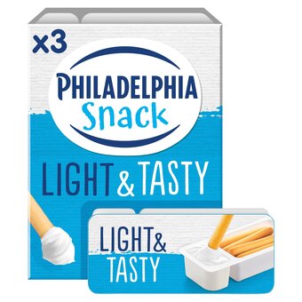 Tesco Philadelphia Light & Tasty Soft Cheese Snack 3 Pack 126G offer