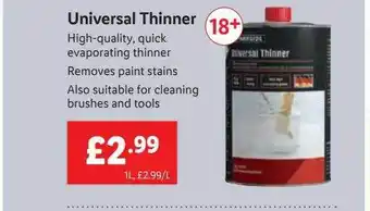 Lidl Universal Thinner offer