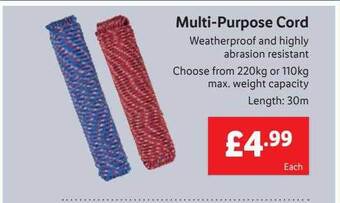 Lidl Multi-purpose Cord offer
