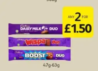 Londis Cadbury Dairy Milk Duo 74g 63g offer
