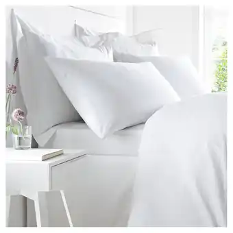 Tesco West Park 100 Cotton White Deep Fitted Sheet King Size offer