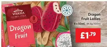 Lidl Vitasia Dragon Fruit Lollies offer