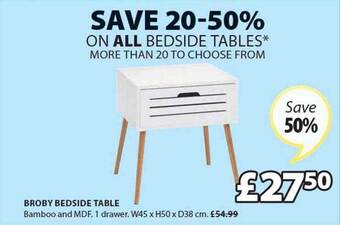 JYSK Broby Bedside Table offer