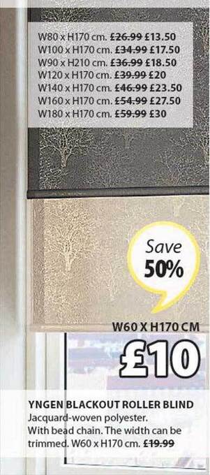 JYSK Yngen Blackout Roller Blind offer