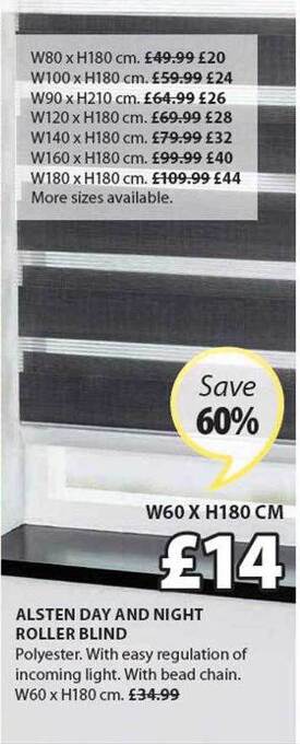 JYSK Alsten Day And Night Roller Blind offer