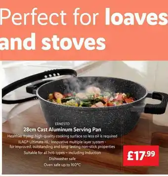 Lidl Ernesto 28cm Cast Aluminum Serving Pan offer