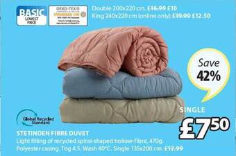 JYSK Stetinden Fibre Duvet offer