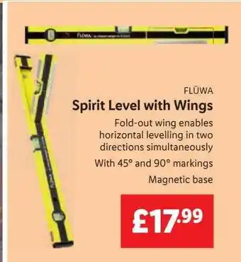 Lidl Flüwa Spirit Level With Wings offer