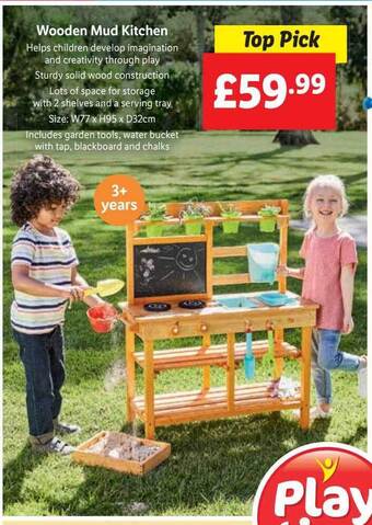 Lidl Wooden Mud Kitchen offer