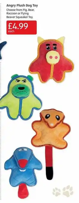 Aldi Angry Plush Dog Toy offer