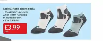 Aldi Ladies'-men's Sports Socks offer
