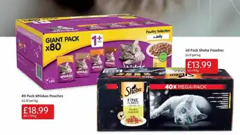 Aldi 80 Pack Whiskas Pouches offer