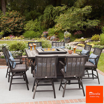 Costco Agio Paris 9 Piece High Dining Fire Pit Set + Cover offer