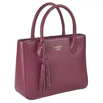 Costco Osprey London Coast Leather Women's Grab Handbag, Grape offer