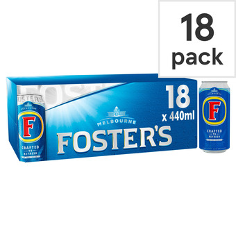 Tesco Fosters Lager Beer 18 Pack 440Ml offer