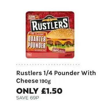 Mace Rustlers 1-4 Pounder With Cheese 190g offer