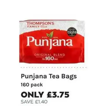 Mace Punjana Tea Bags 160 Pack offer