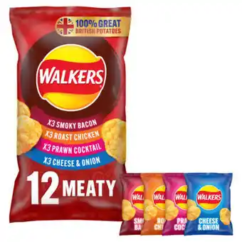 Asda Walkers Meaty Variety Multipack Crisps offer