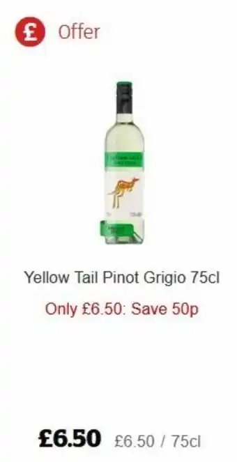 Sainsbury's Yellow Tail Pinot Grigo 75cl offer