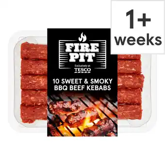 Tesco Tesco Fire Pit 10 Bbq Beef Kebabs 400G offer