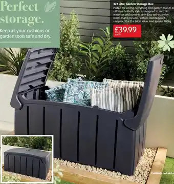 Aldi 322 Litre Garden Storage Box 115 x 55 x 60 cm offer