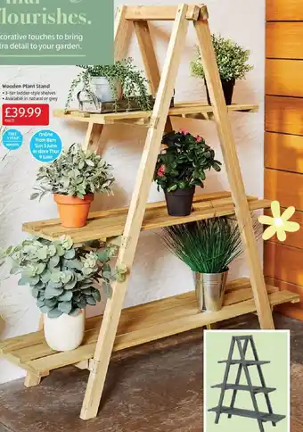Aldi Wooden Plants Stand offer