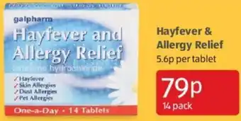 Aldi Hayfever & Allergy Relief 14 pack offer