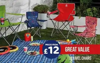 The Original Factory Shop Travel Chairs offer