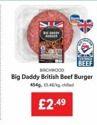 Lidl Birchwood Big Daddy British Beef Burger offer