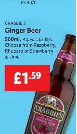Lidl Crabbie's Ginger Beer offer