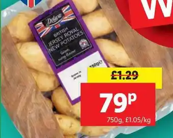 Lidl Deluxe British Jersey Royal New Potatoes offer