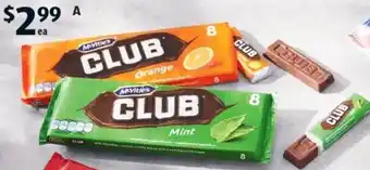 Aldi McVitie's Club Orange or Mint 8pk/176g offer