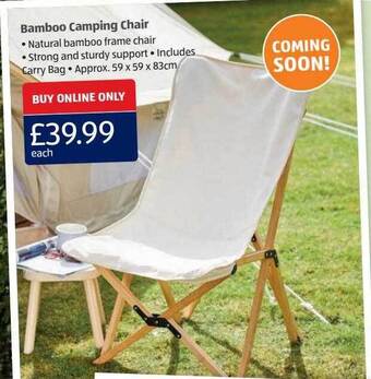 Aldi Bamboo Camping Chair offer