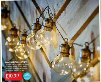 Aldi Solar Rustic Festoon Lights offer