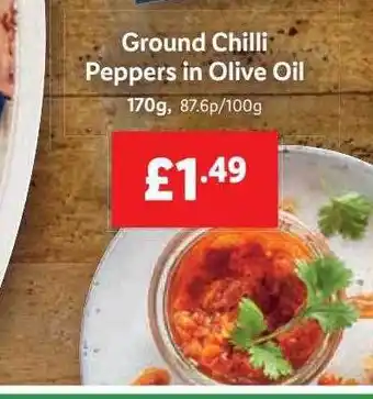 Lidl Ground Chilli Peppers In Olive Oil offer