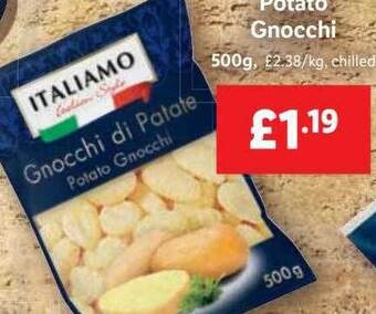 Lidl Italiamo Potato Gnocchi offer