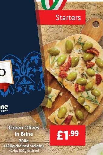 Lidl Green Olives In Brine offer