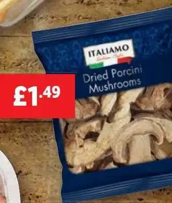 Lidl Italiamo Dried Porcini Mushrooms offer