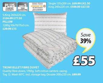 JYSK Tronfjellet Fibre Duvet offer