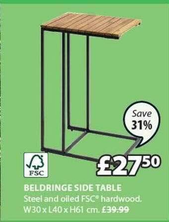 JYSK Beldringe Side Table offer