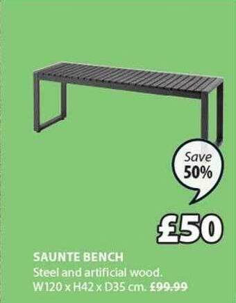 JYSK Saunte Bench offer