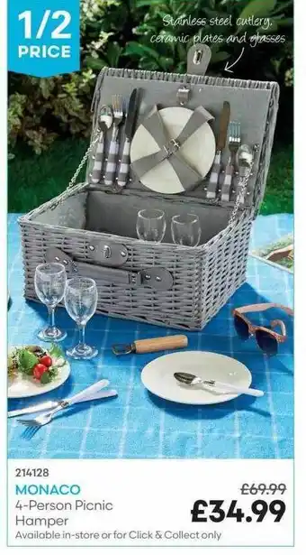 Robert Dyas Monaco 4-person Picnic Hamper offer