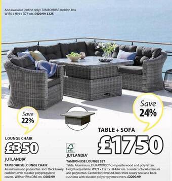 JYSK Jutlandia Tambohuse Lounge Chair, Jutlandia Tambohuse Lounge Set offer