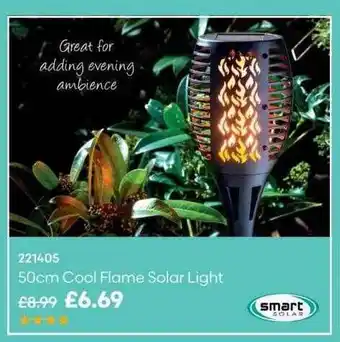 Robert Dyas Smart Solar 50 Cm Cool Flame Solar Light offer