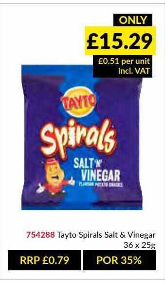 Musgrave MarketPlace Tayto Spirals Salt & Vinegar offer