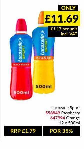 Musgrave MarketPlace Lucozade Sport offer